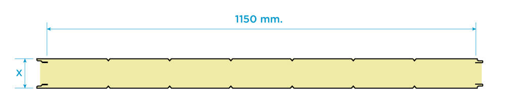 Panel aislante IC-PUR 1150